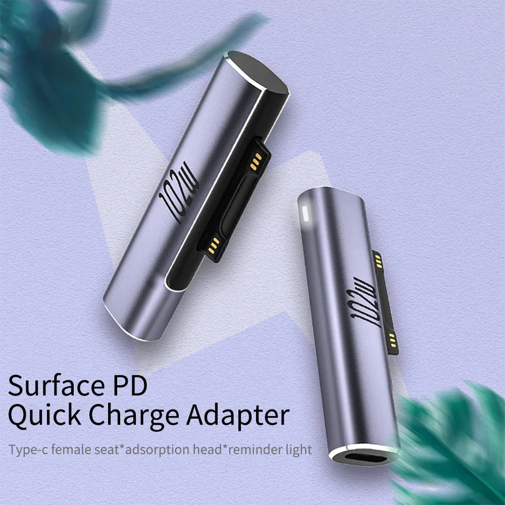 TECPHILE - 102W Female Type-C to Laptop Adapter for Microsoft surface Pro - Image 3