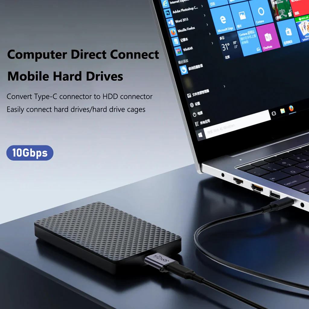TECPHILE - 10Gbps USB-C/USB-A to Micro B Data Transfer Converter - Image 19