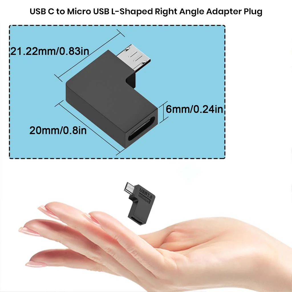 TECPHILE- 10W Type-C Female to Micro Male Adapter Converter - Image 7