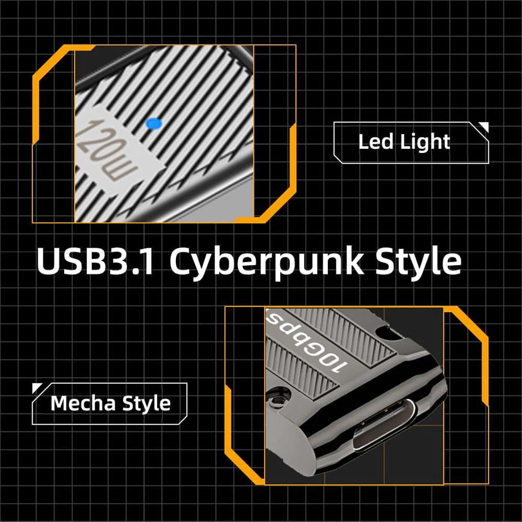 TECPHILE - 120W Type-C to USB-A Adapter with LED Indicator - Image 4