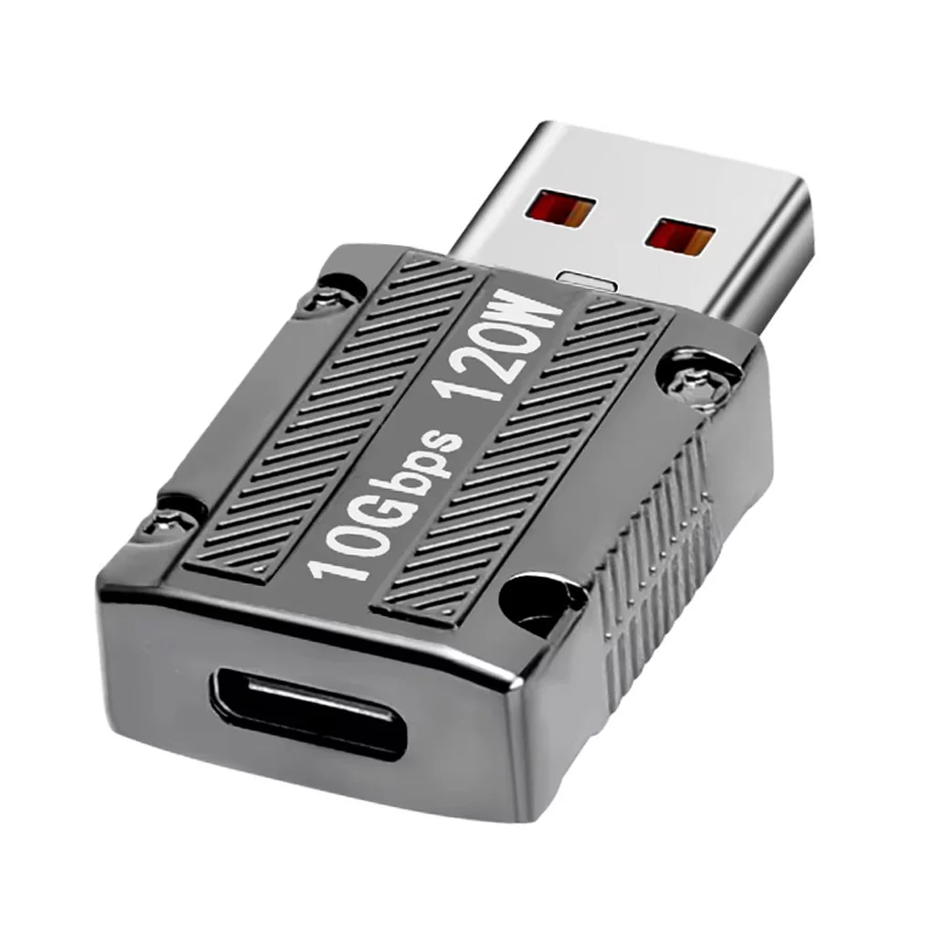 TECPHILE - 120W Type-C to USB-A Straight Adapter
