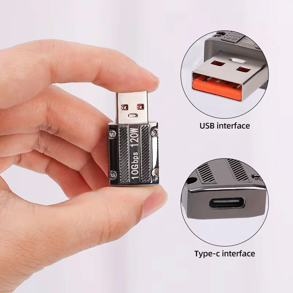 TECPHILE - 120W Type-C to USB-A Straight Adapter - Image 3
