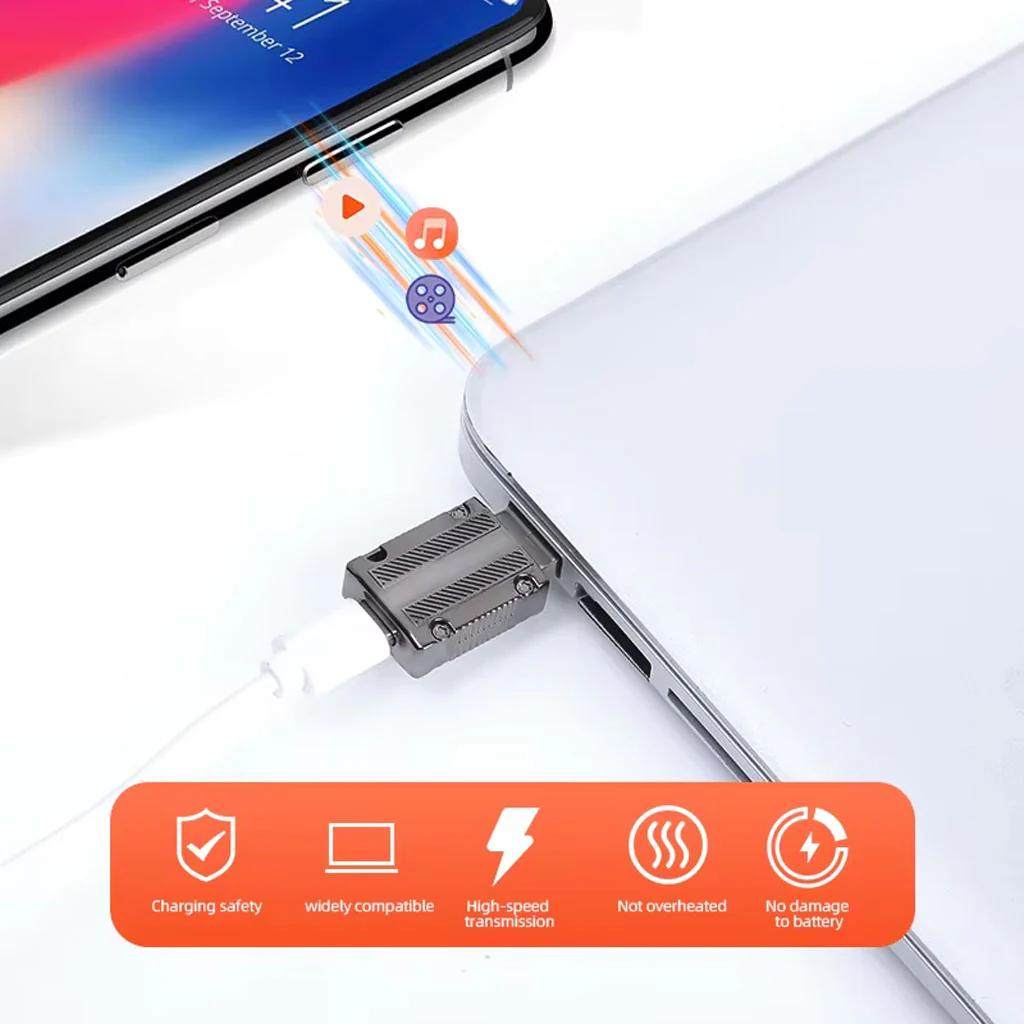 TECPHILE - 120W Type-C to USB-A Straight Adapter - Image 4