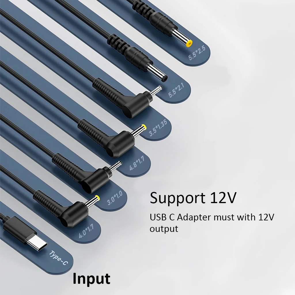 TECPHILE - 12V Type-C PD 65W to DC Power Adapter Cable - Image 4