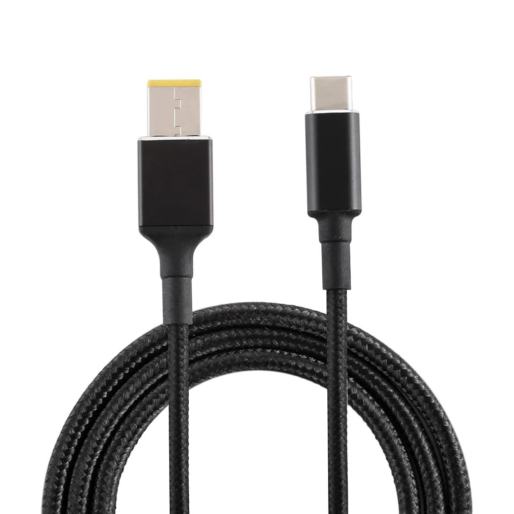 TECPHILE - 135W Type C PD to Square Plug Lenovo Laptop Cable