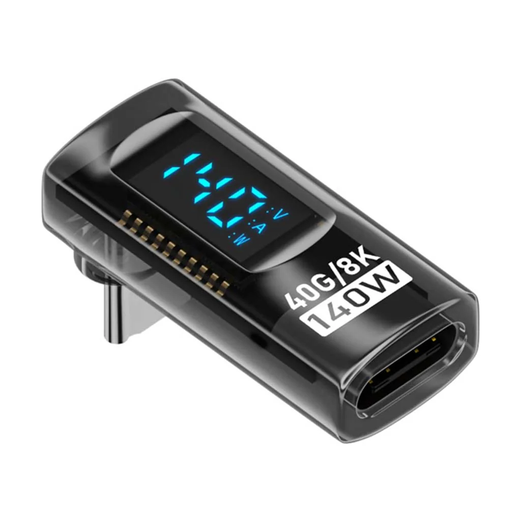 TECPHILE- 140W 40Gbps Type-C Male to Female Adapter with Digital Display - Image 9