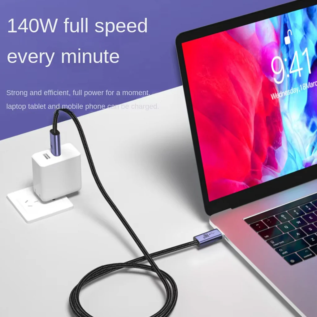 TECPHILE 140W Type-C to Type-C PD Fast Charging Cable - Image 13