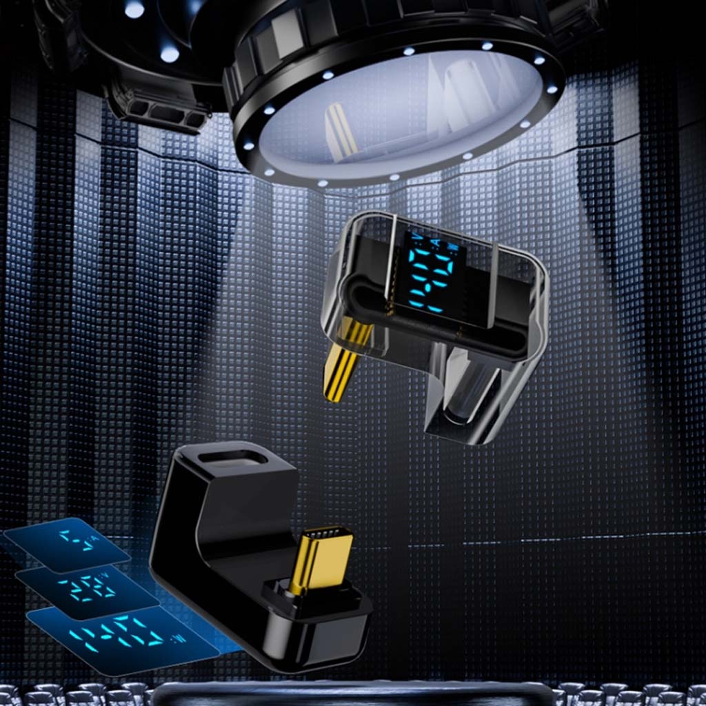 TECPHILE- 140W U shape USB4.0 to Type C Adapter with Digital Display - Image 8