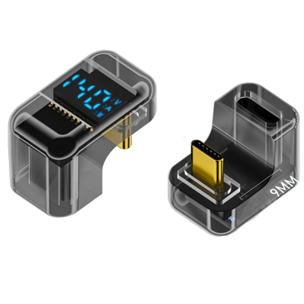 TECPHILE- 140W U shape USB4.0 to Type C Adapter with Digital Display - Image 9