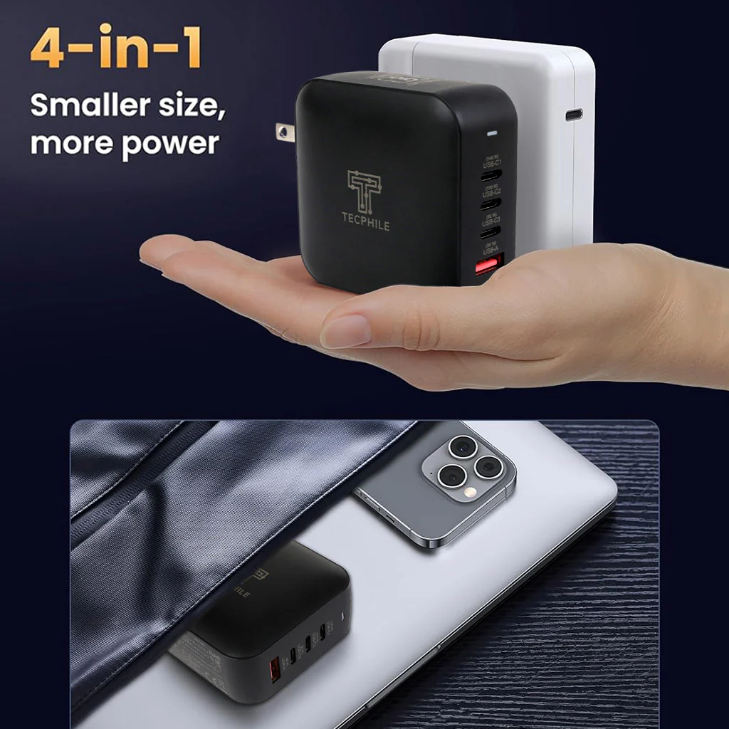 TECPHILE 165W PD GaN Charger with Fast Charging Cable - Image 13