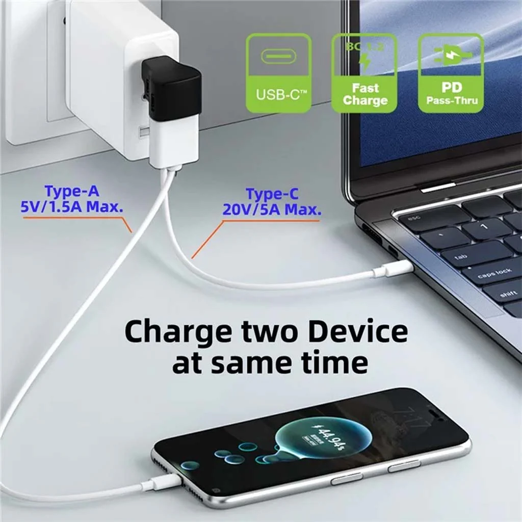 TECPHILE 2-in-1 USB-A to Type-C OTG Adapter - Image 3