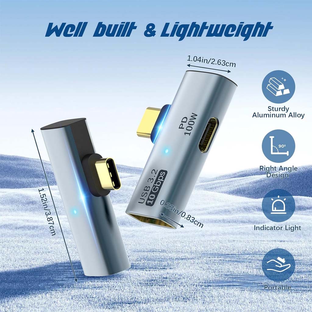 TECPHILE - 2-in-1 USB C to 100W PD Type C + USB A3.2 Adapter - Image 4