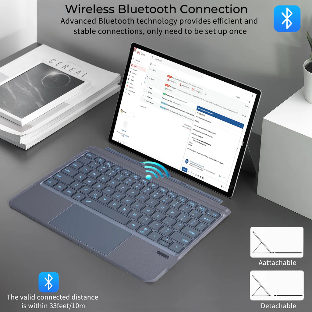 TECPHILE 2087D Wireless Keyboard for Surface Go/Go2/Go3 - Image 5
