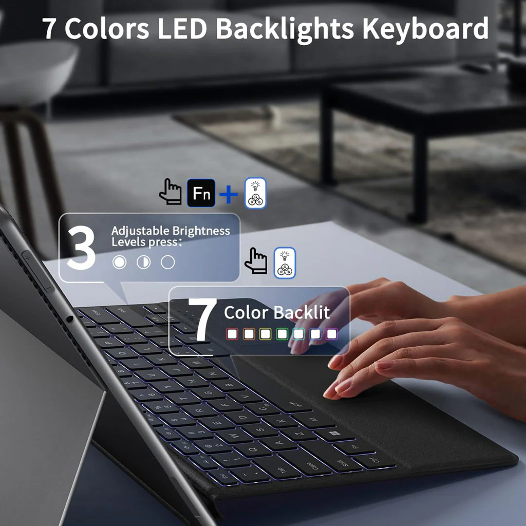 TECPHILE - 2098D Wireless Keyboard for Surface Pro 11/10/X/9/8 - Image 4