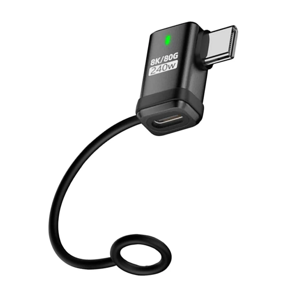 TECPHILE 240W Type-C Male to USB-C Female Adapter