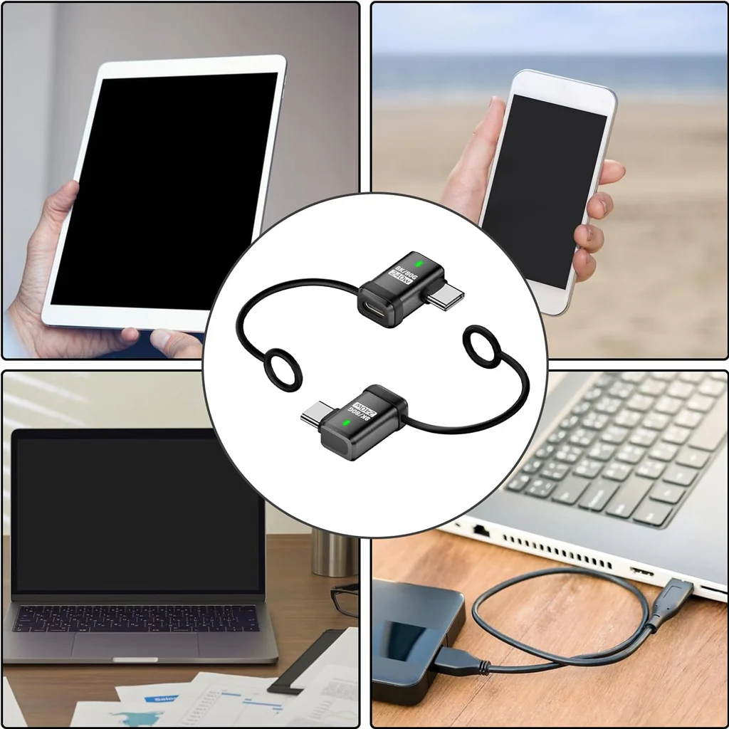 TECPHILE 240W Type-C Male to USB-C Female Adapter - Image 9