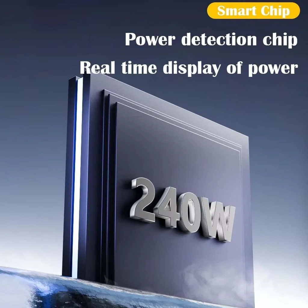 TECPHILE- 240W Type C to Type C Adapter with LED Display - Image 4