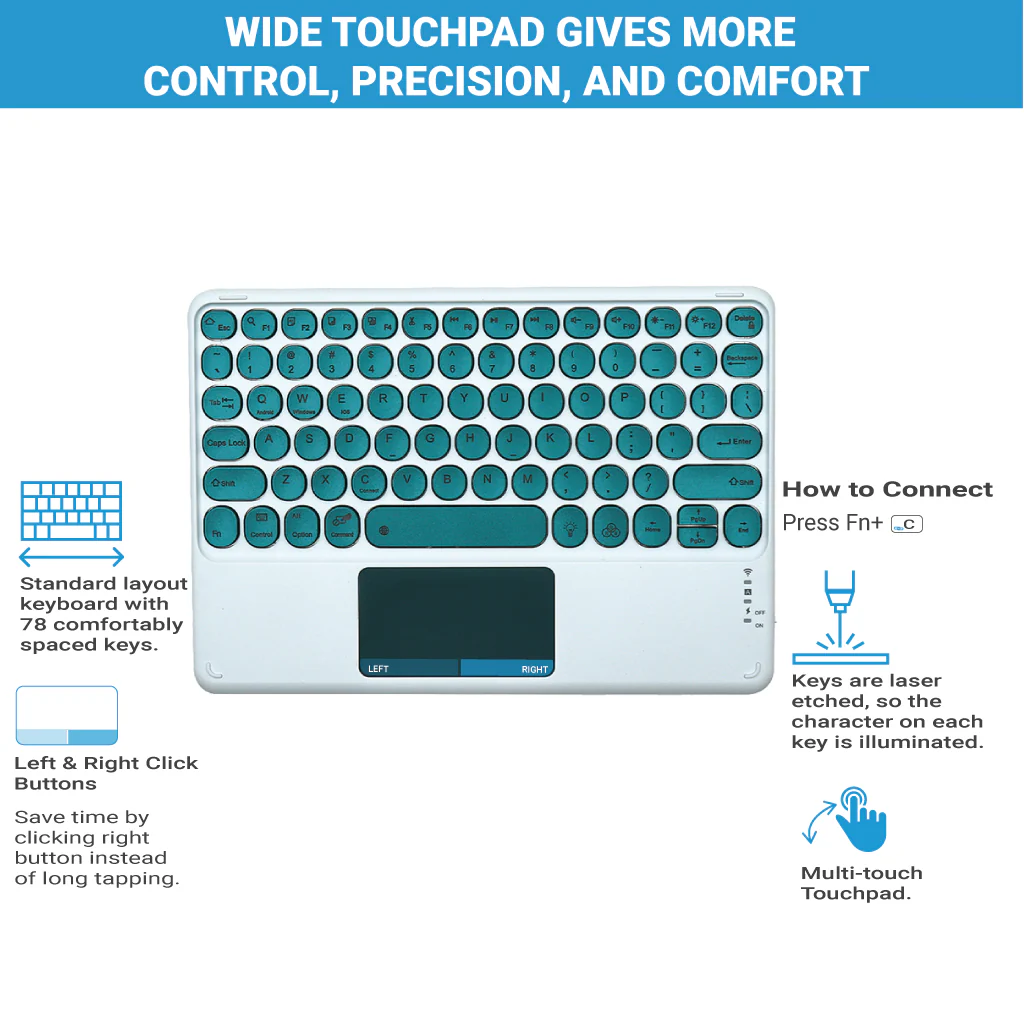 TECPHILE - 250D Wireless Keyboard - Image 10