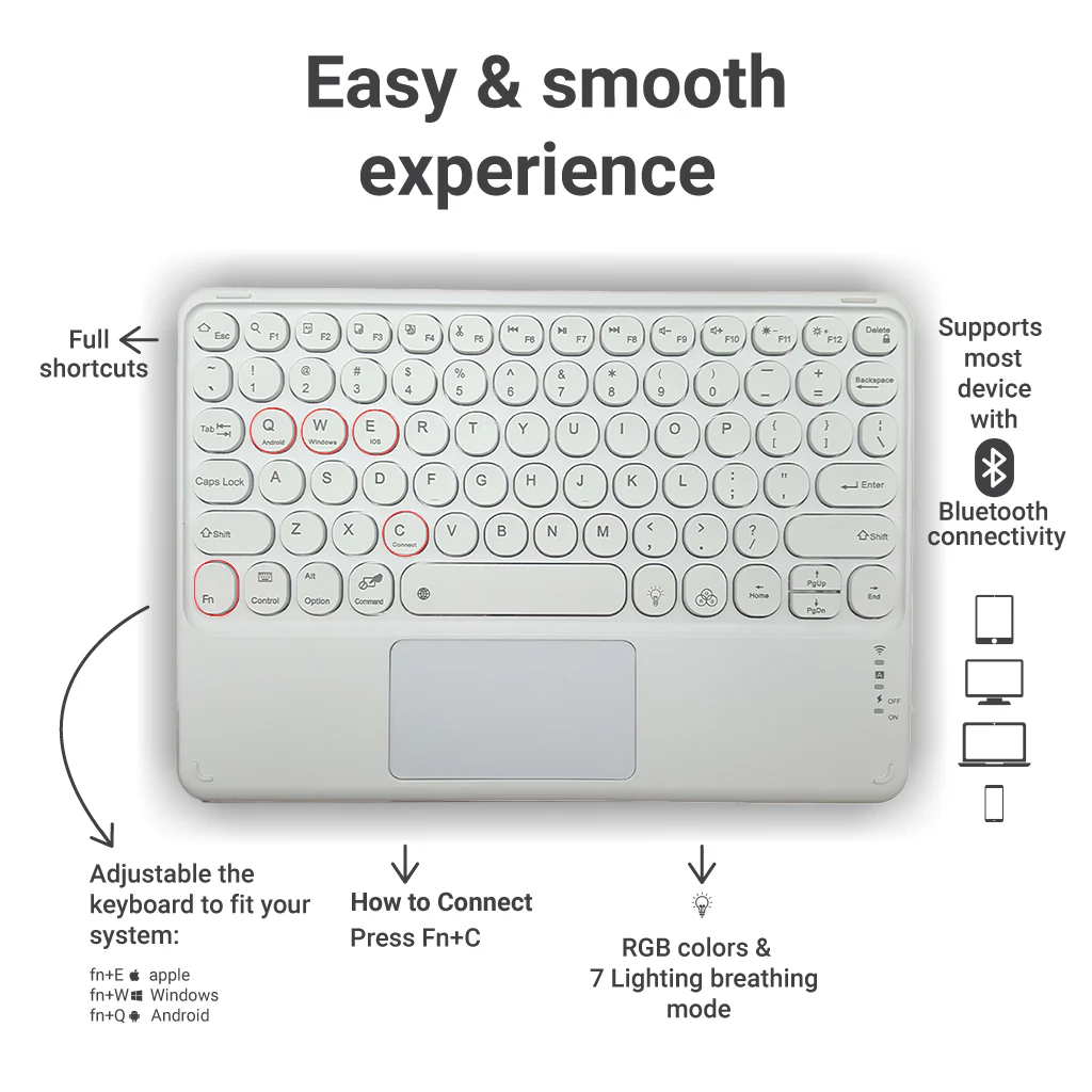 TECPHILE - 250D Wireless Keyboard - Image 14