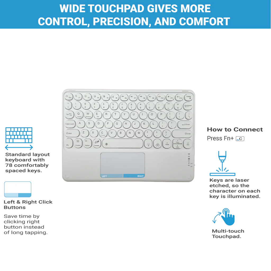 TECPHILE - 250D Wireless Keyboard - Image 17