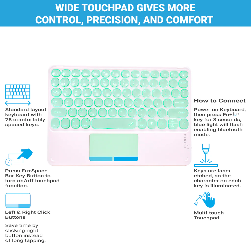 TECPHILE - 250D Wireless Keyboard - Image 22