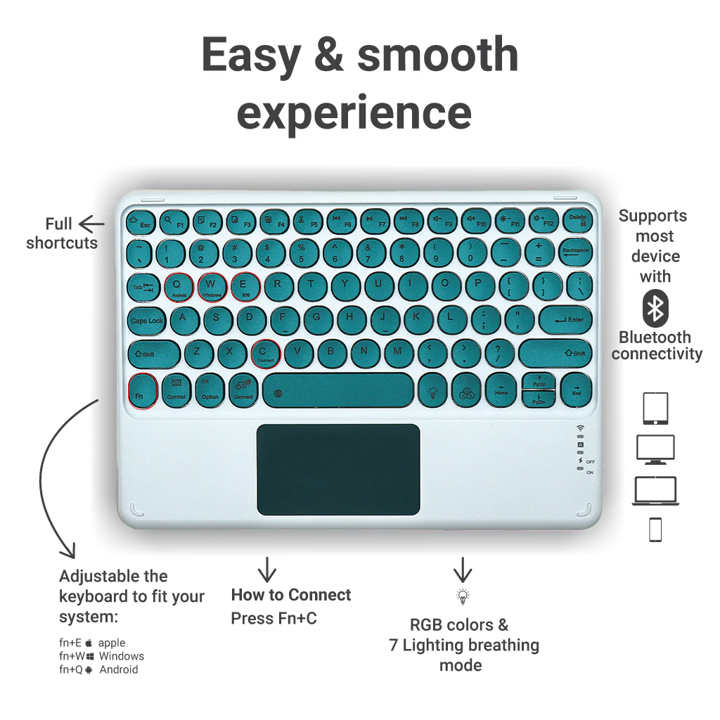 TECPHILE - 250D Wireless Keyboard - Image 8