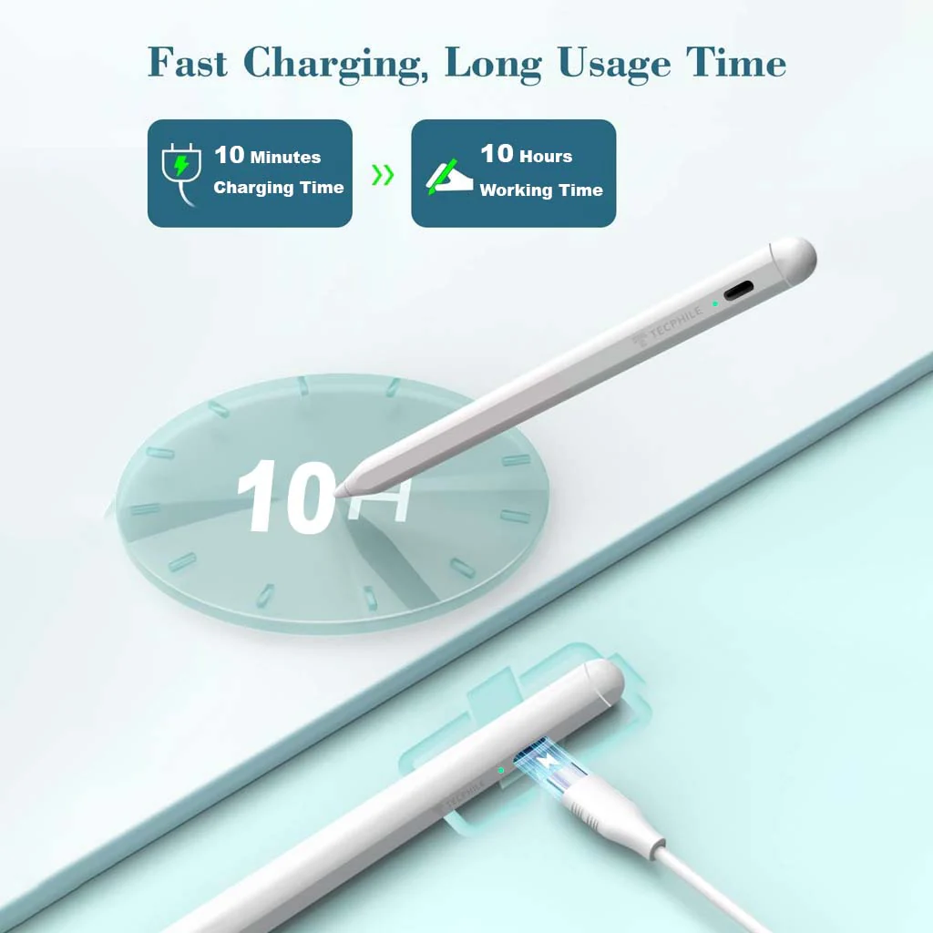 TECPHILE 314A Bluetooth iPad Pencil for 2018 2025 Models - Image 5