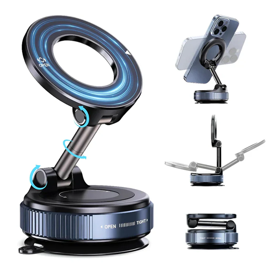 TECPHILE – 360° Adjustable Magnetic Mobile Phone Holder for Car