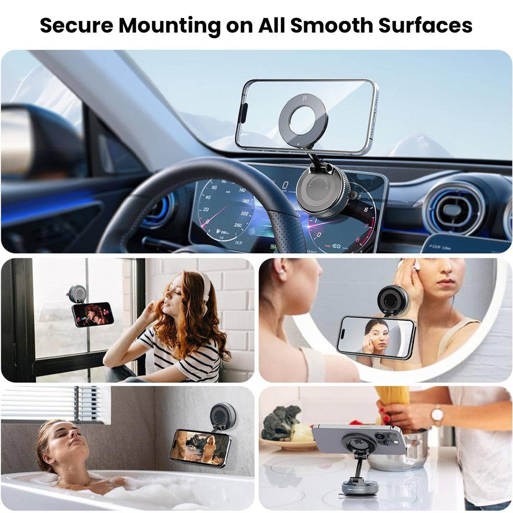 TECPHILE – 360° Adjustable Magnetic Mobile Phone Holder for Car - Image 6
