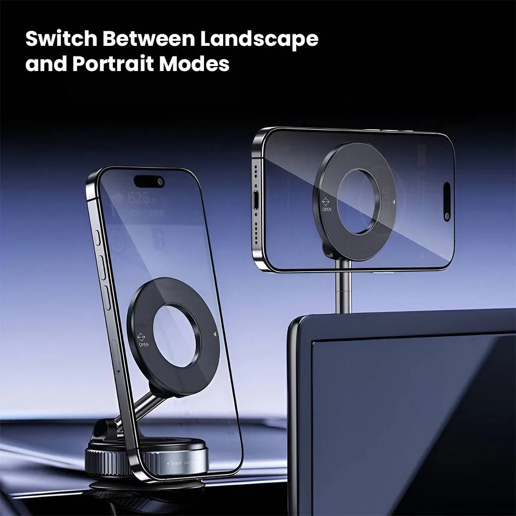 TECPHILE – 360° Adjustable Magnetic Mobile Phone Holder for Car - Image 8