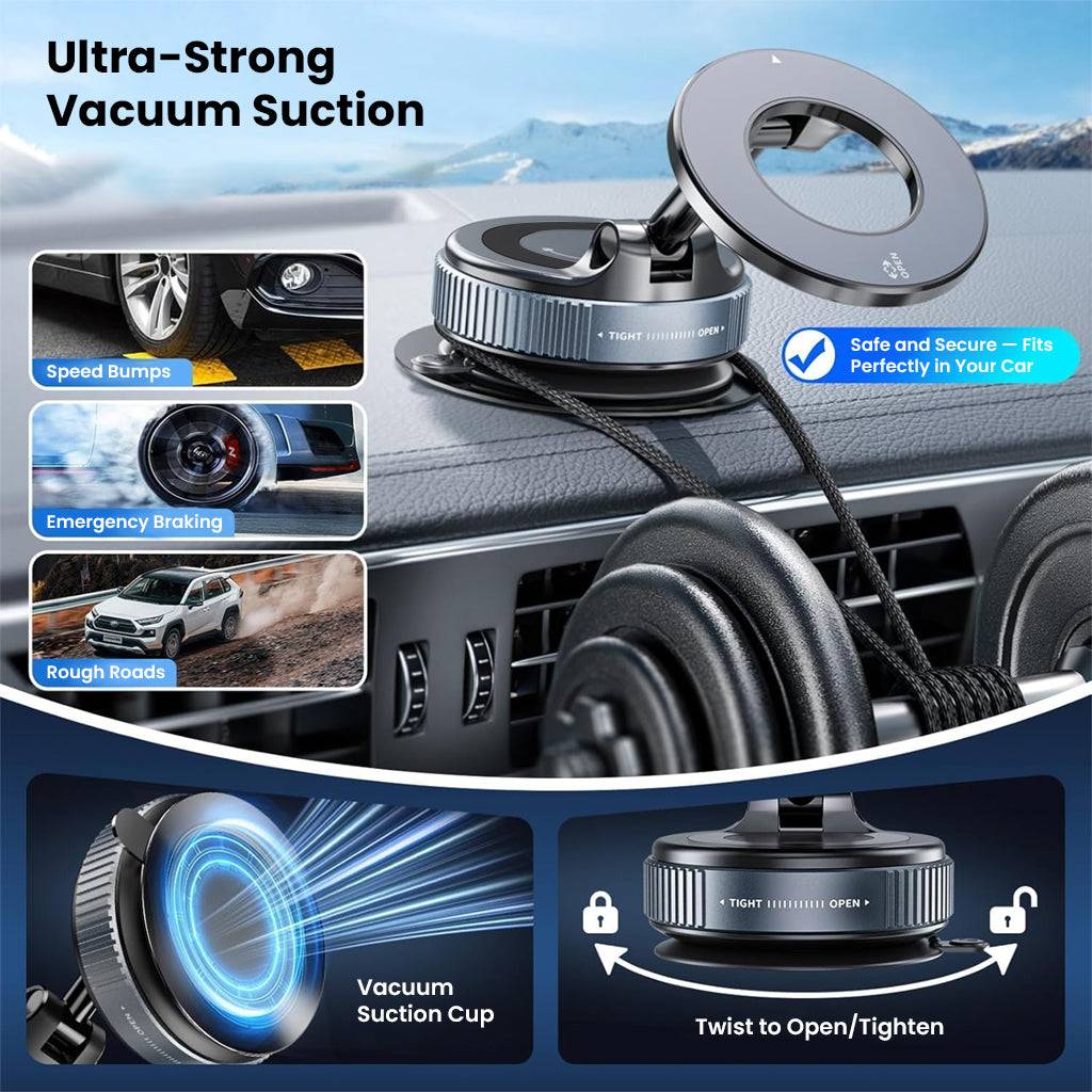 TECPHILE – 360° Adjustable Magnetic Mobile Phone Holder for Car - Image 9