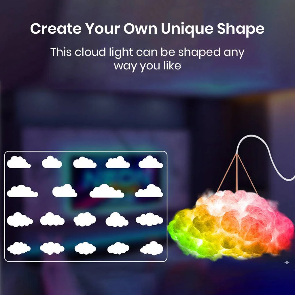 TECPHILE -  3D Customizable DIY Cloud Light with App & Remote Control - Image 4