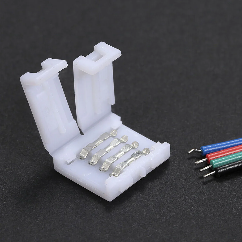 TECPHILE 4 Pin LED Strip Light 10mm Solderless Connector - Image 7