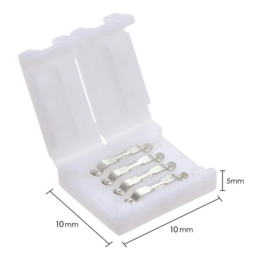 TECPHILE 4 Pin LED Strip Light 10mm Solderless Connector - Image 9