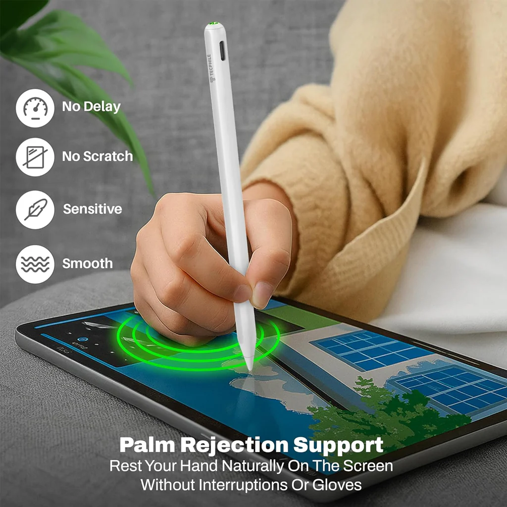 TECPHILE- 494 New Bluetooth iPad Pencil for 2018 & Later  Models with Dual Charging - Image 3