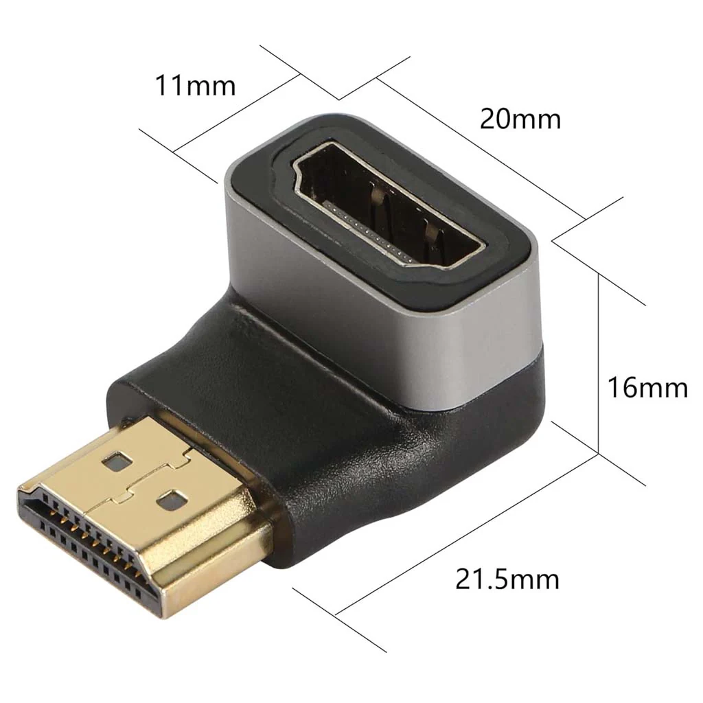 TECPHILE - 4K HDMI Male to HDMI Female 90° Right Angle Adapter - Image 10