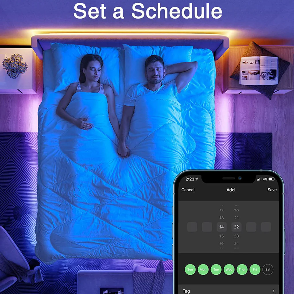TECPHILE - 5050 RGBW Smart LED Strip Light with Controller - Image 17