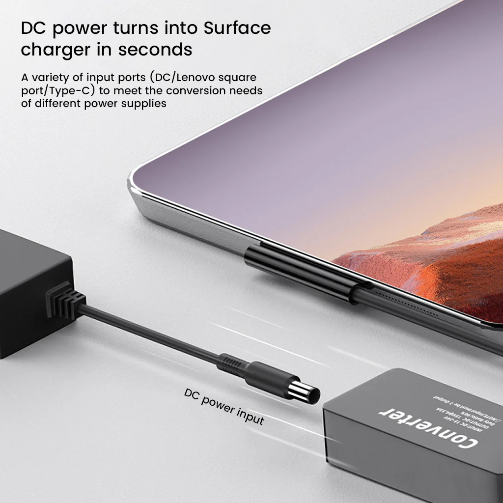TECPHILE 65W Surface Pro Charging Converter Cable - Image 6