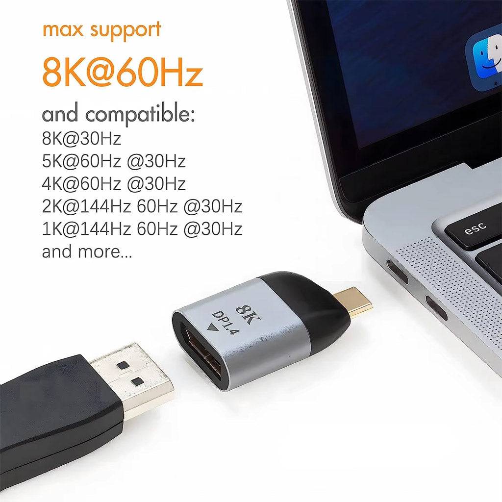 TECPHILE - 8K DP 1.4 to Type-C Adapter Converter - Image 2
