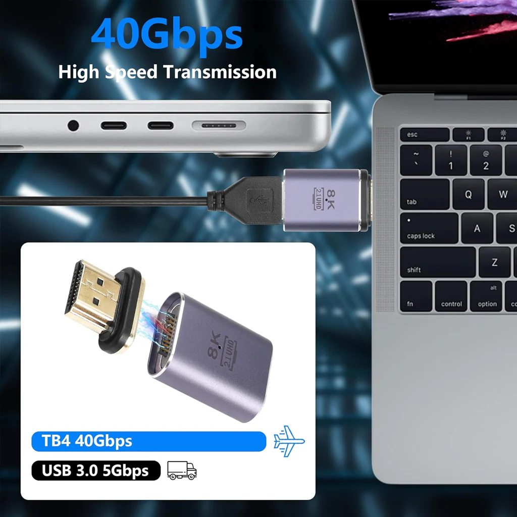 TECPHILE 8K Magnetic 2.1 HDMI Adapter Connector - Image 7