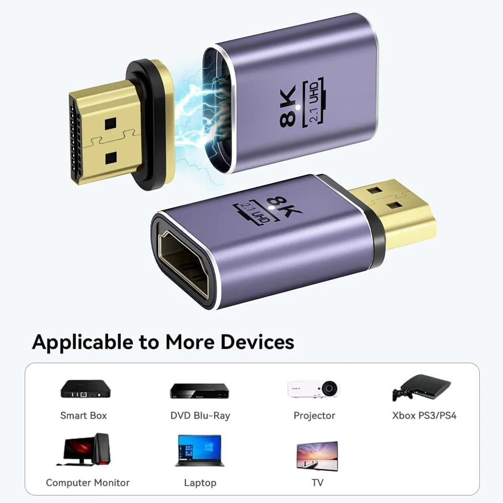 TECPHILE 8K Magnetic 2.1 HDMI Adapter Connector - Image 8