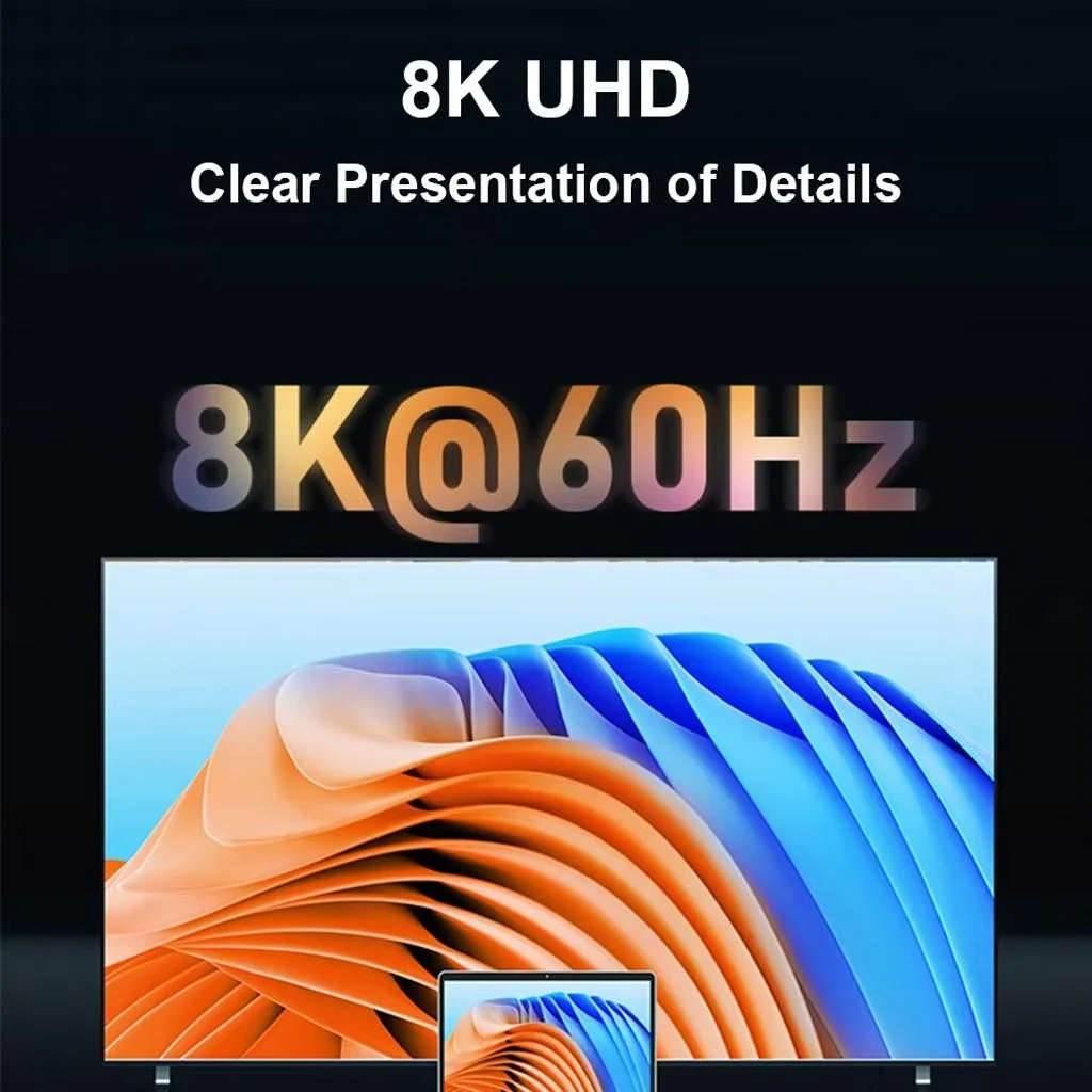 TECPHILE- 8K Magnetic HDMI Male to Female HDMI 90Â°Angled - Image 2