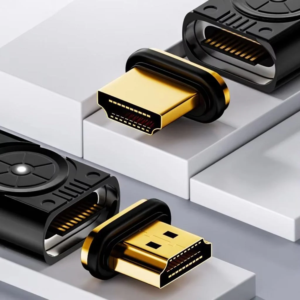 TECPHILE- 8K Magnetic HDMI Male to Female HDMI 90Â°Angled - Image 3