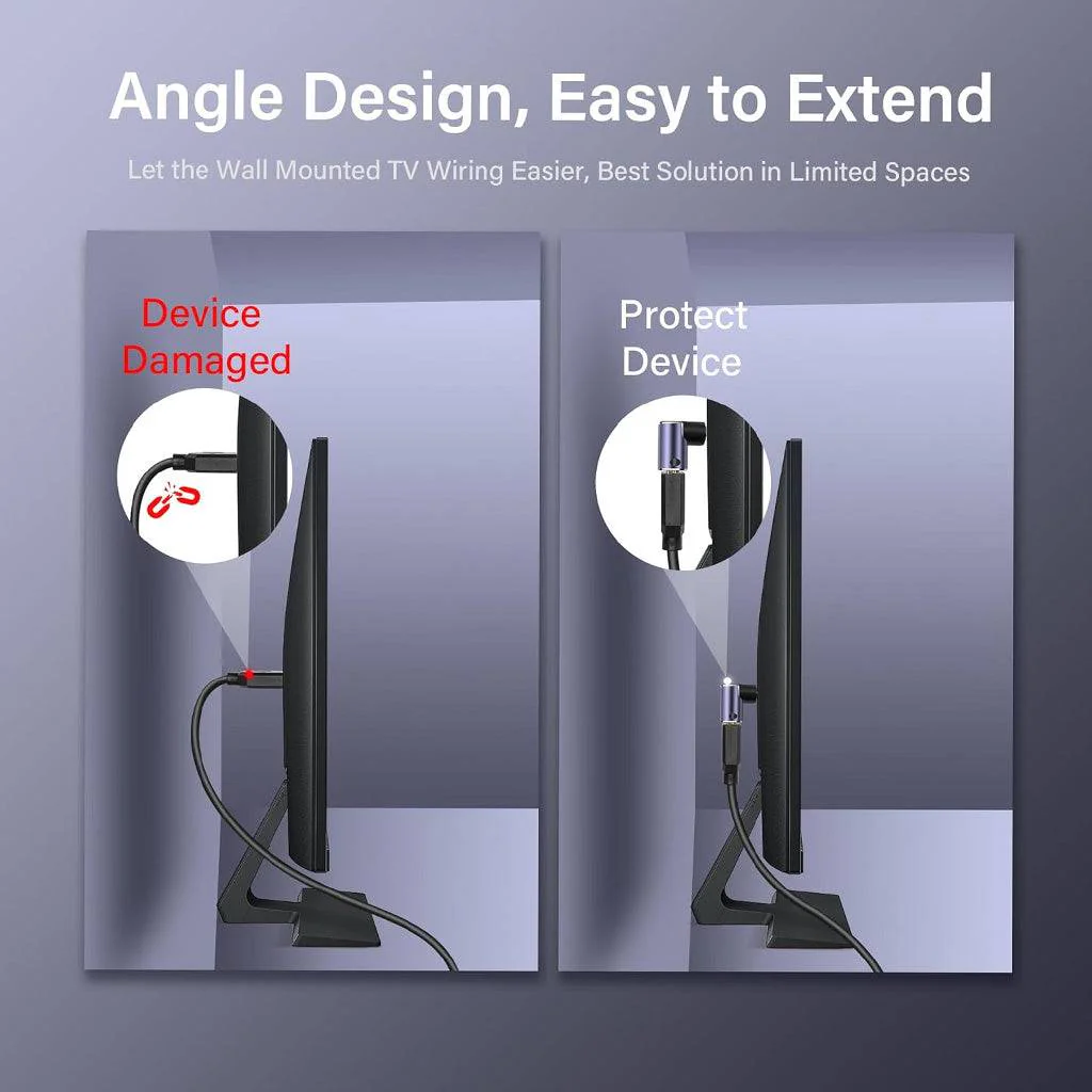 TECPHILE- 8K Micro HDMI to HDMI L-Shaped Adapter - Image 5