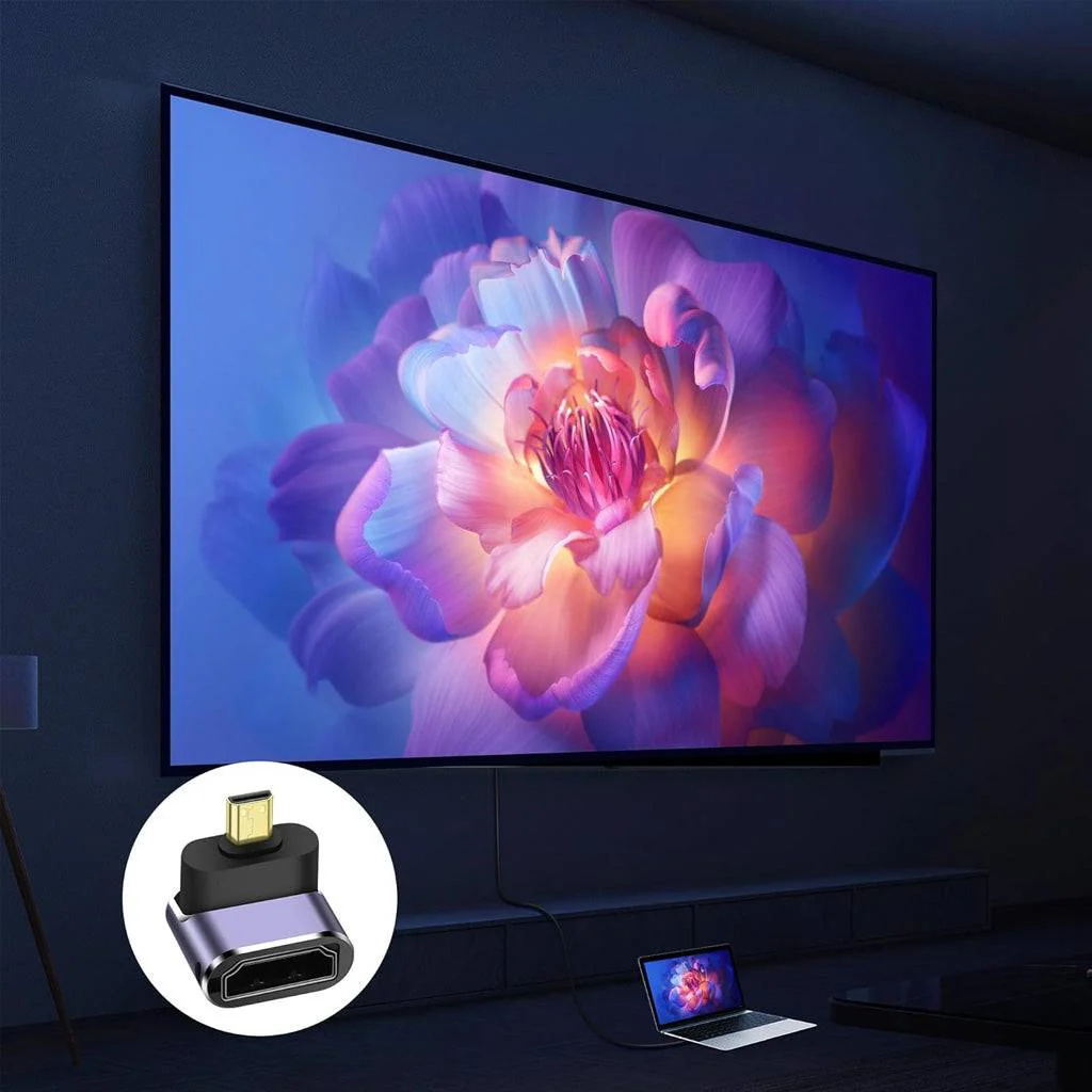 TECPHILE- 8K Micro HDMI to HDMI L-Shaped Adapter - Image 6