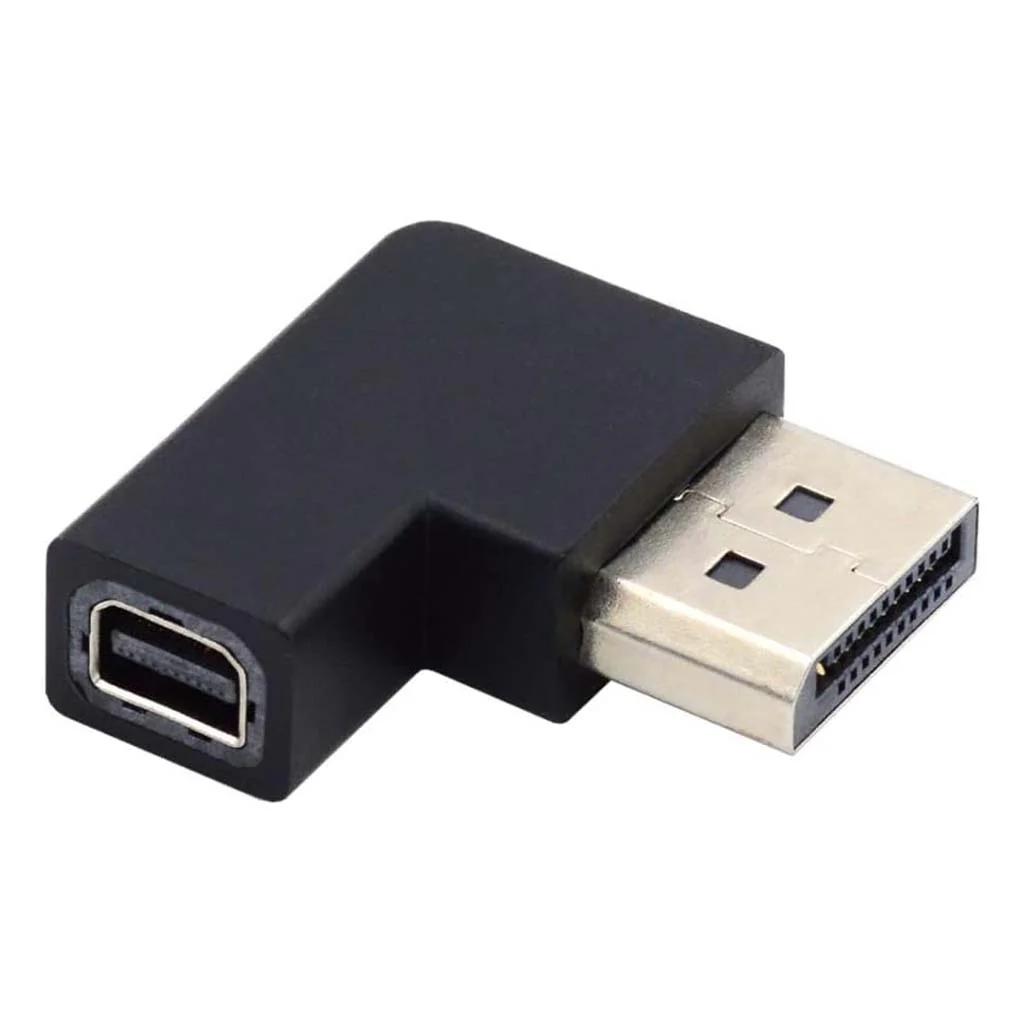 TECPHILE-  8K Mini DisplayPort Female to DisplayPort Male Adapter 90° Angled - Image 10