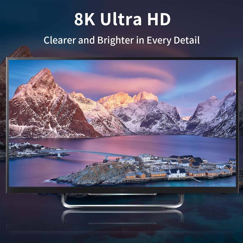 TECPHILE - 8K Mini DP 1.4 Male to DisplayPort Female Adapter - Image 4