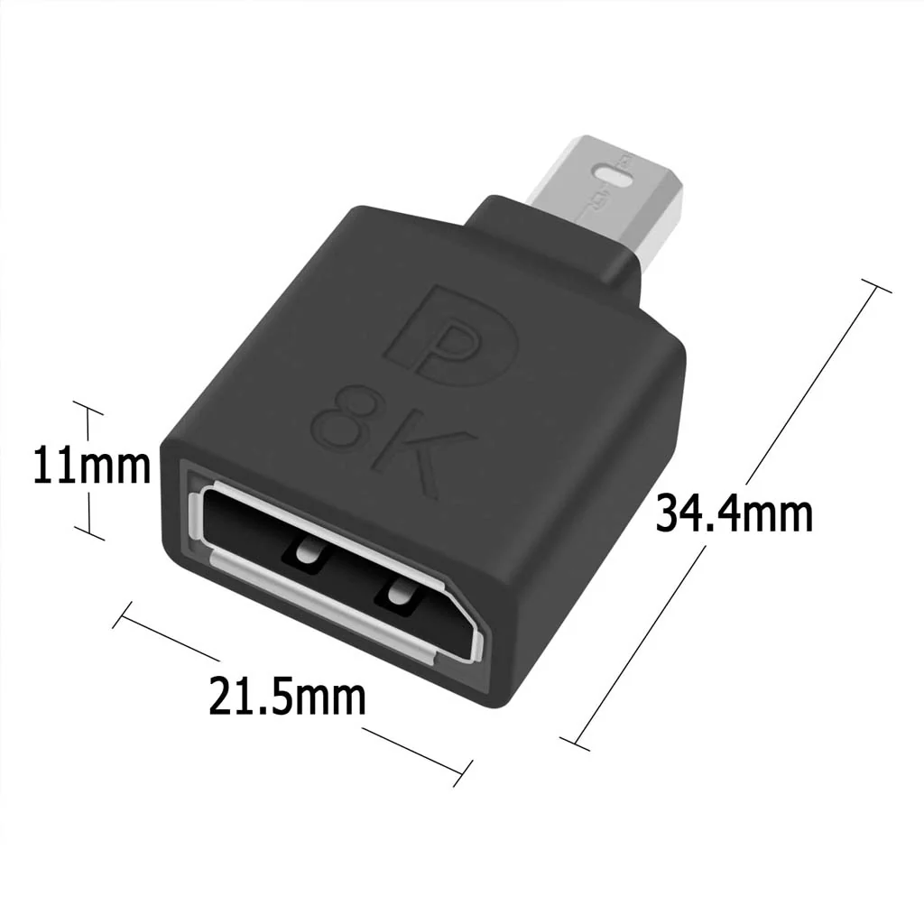 TECPHILE - 8K Mini DP 1.4 Male to DisplayPort Female Adapter - Image 7