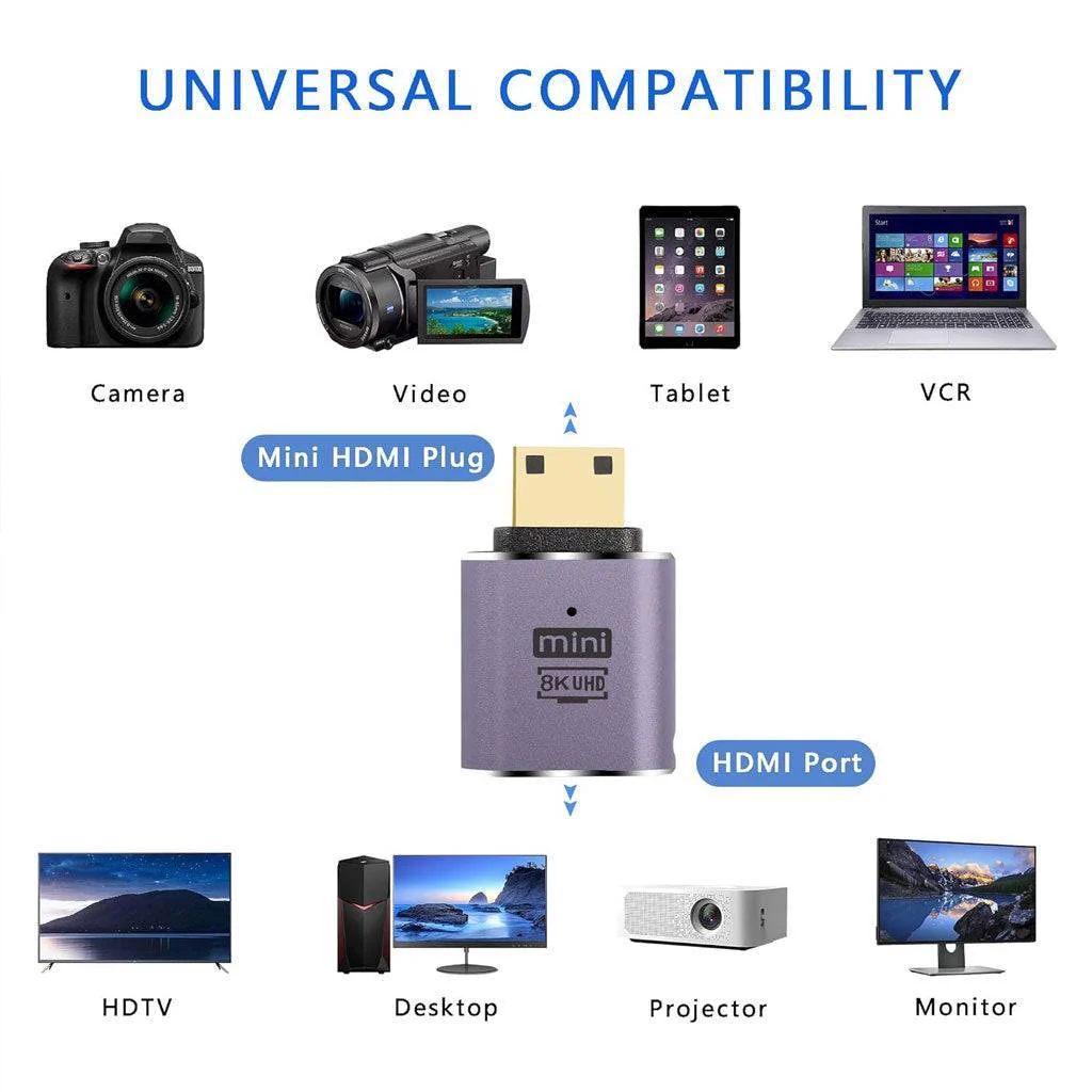 TECPHILE- 8K Mini HDMI to HDMI Adapter - Image 3