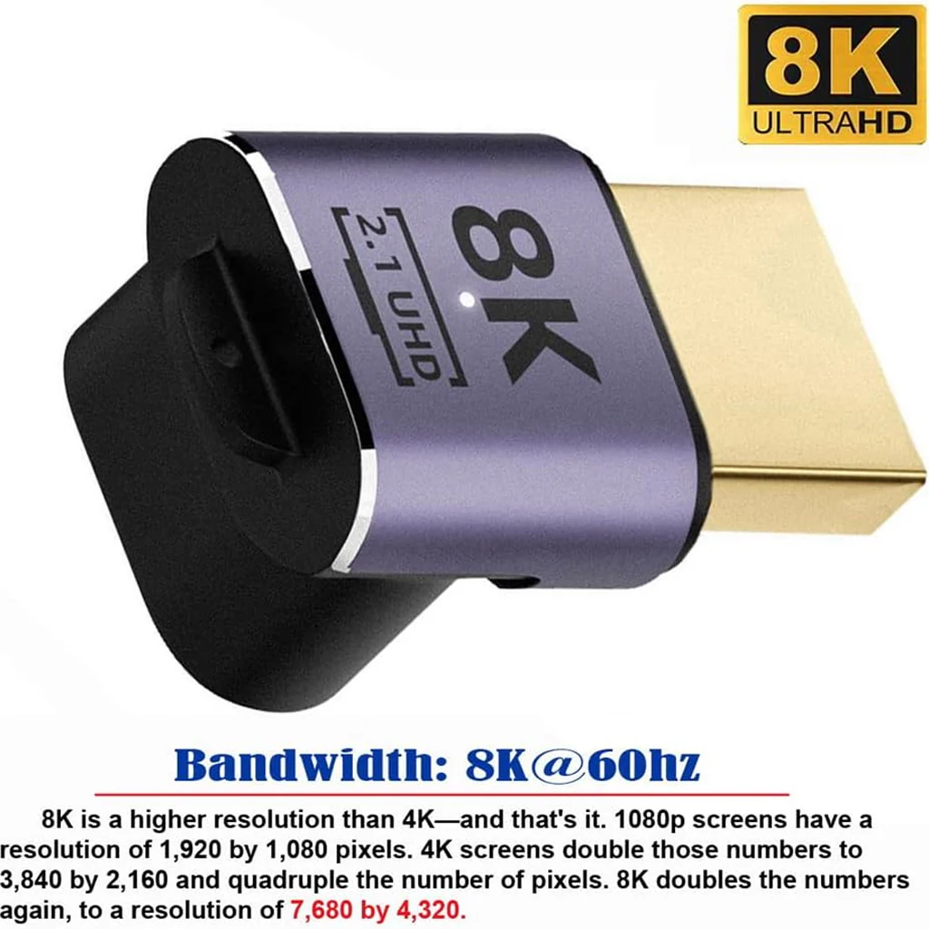 TECPHILE - 8K UHD HDMI 2.1 Adapter L Shaped Adaptor - Image 2
